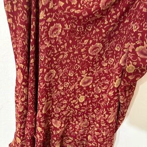 Lane Bryant, Plus Size Red and Gold Floral Skirt. From a clean & smoke-free home